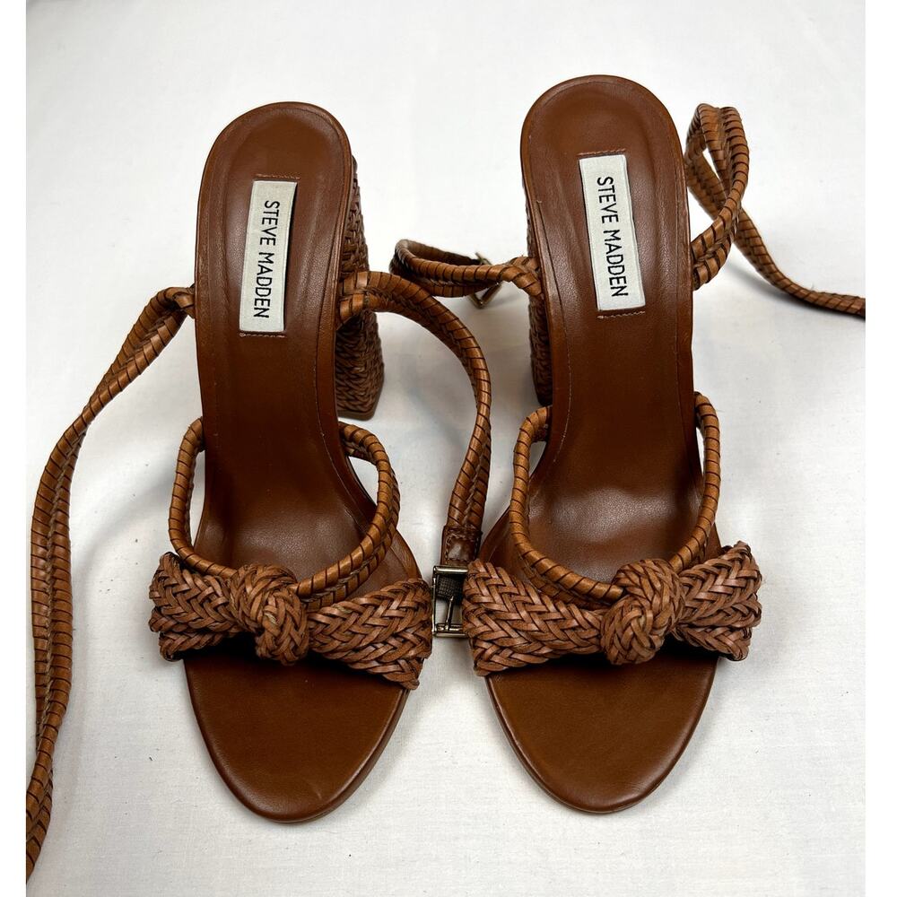 Steve Madden Braided Block Heel Sandals – Size 9M - Picture 3 of 13